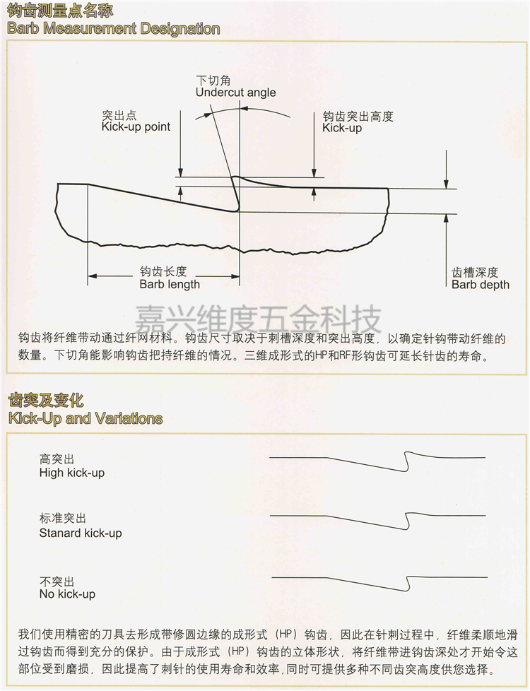 嘉兴维度五金科技，无纺布三角针专业生产厂家