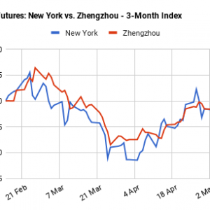 上周棉花价格在纽约市场大幅下跌，尽管USDA发布乐观数据